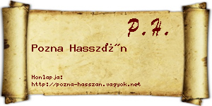 Pozna Hasszán névjegykártya